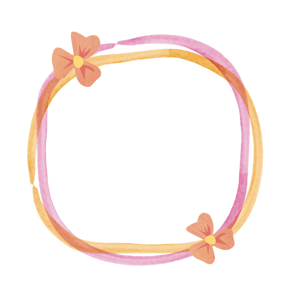 꽃 리본 프레임