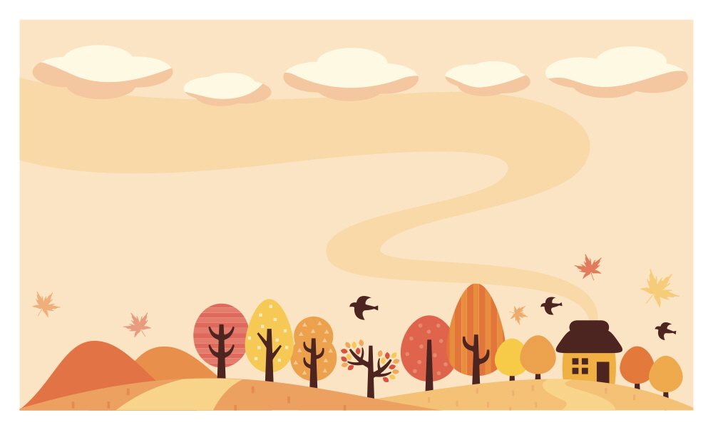 따뜻한 가을 저녁의 풍경