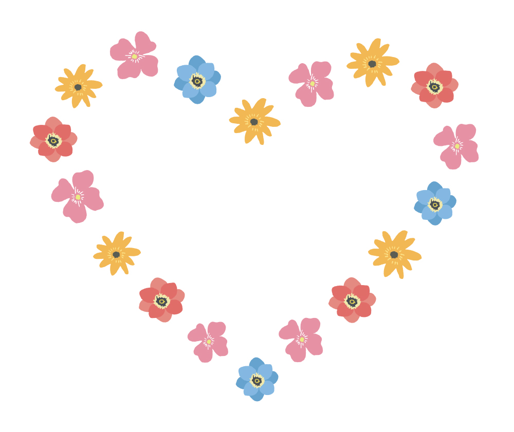 꽃테두리 큰하트