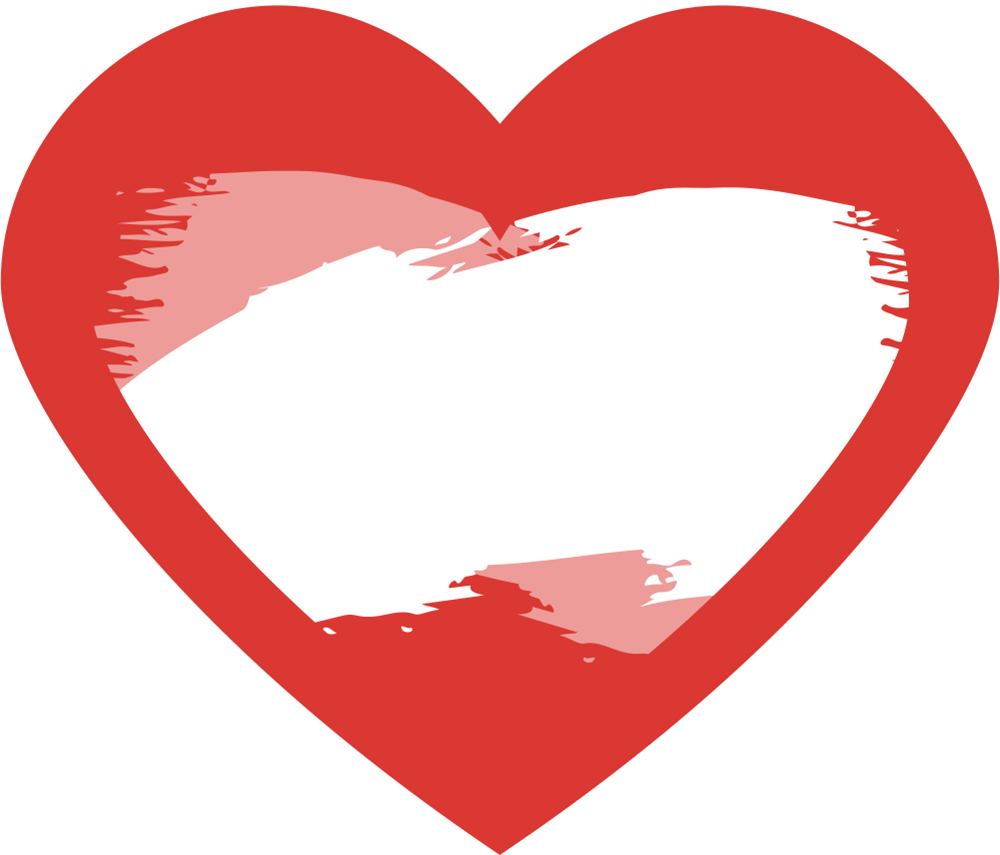 빨간색 캘리 큰하트