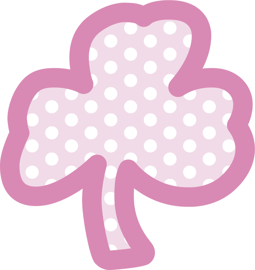 분홍색 패턴 클로버