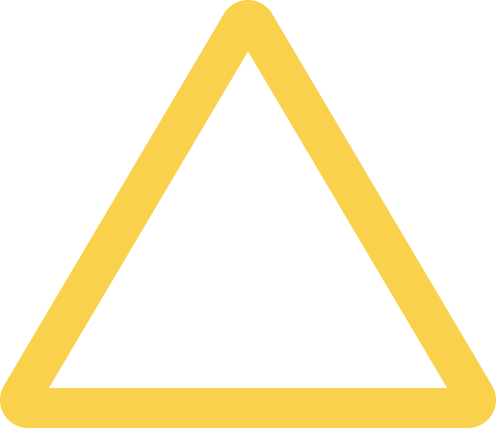 노란색 큰 삼각형