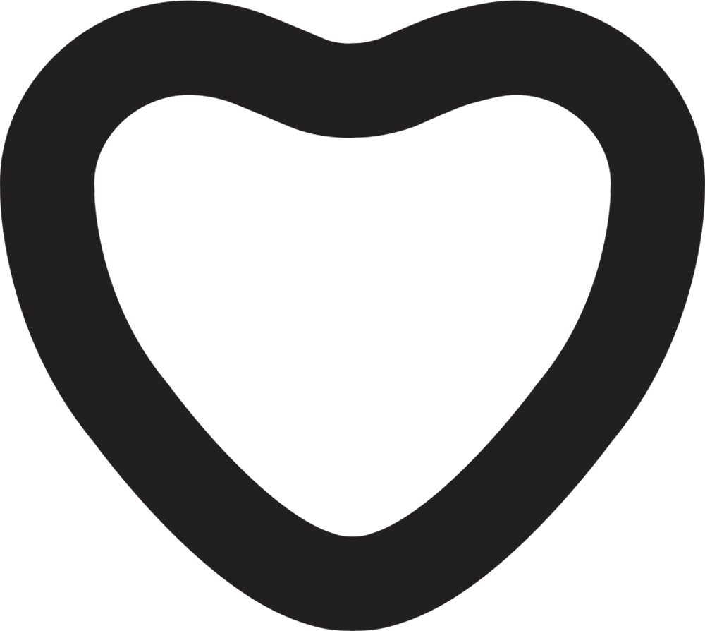 검정색 둥근하트