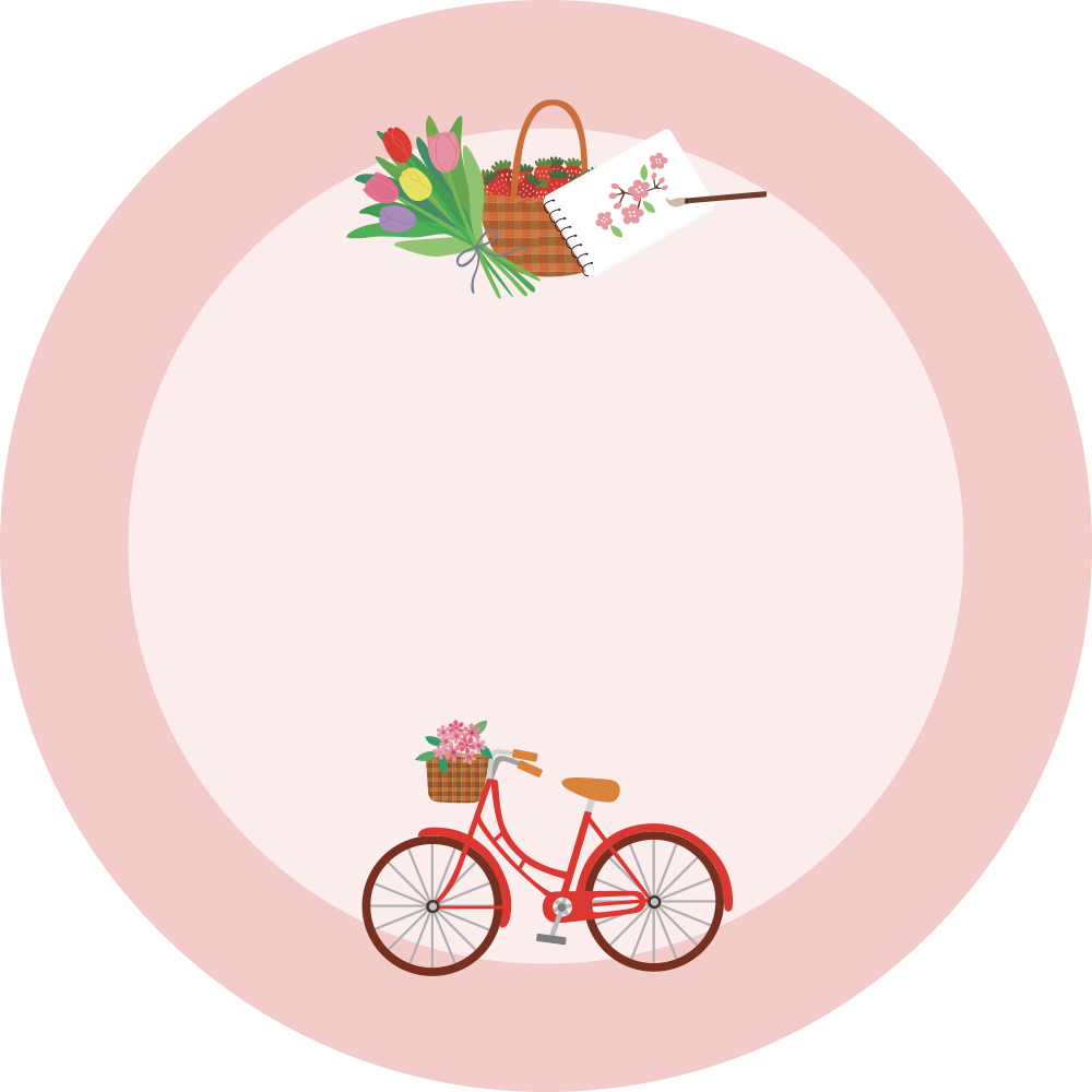 봄을 알려주는 빨간 자전거