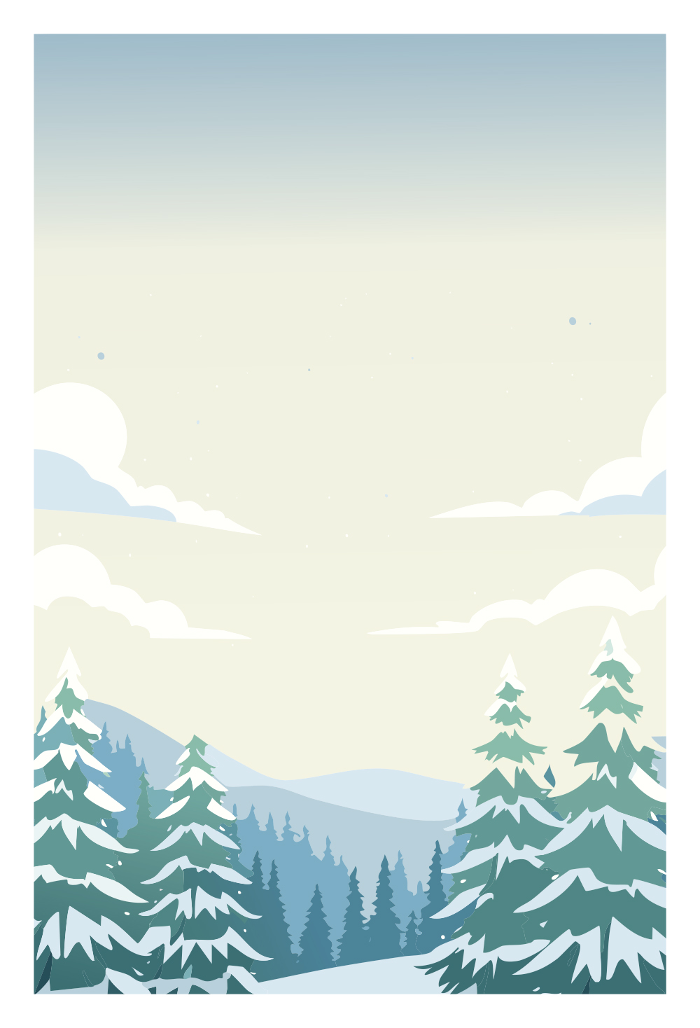 겨울 산에서 보내는 인사