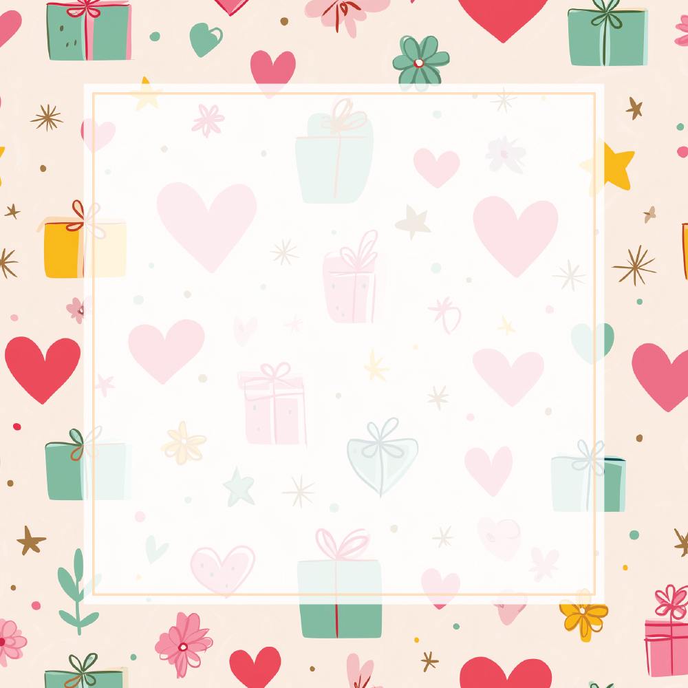 선물 하트 포장지