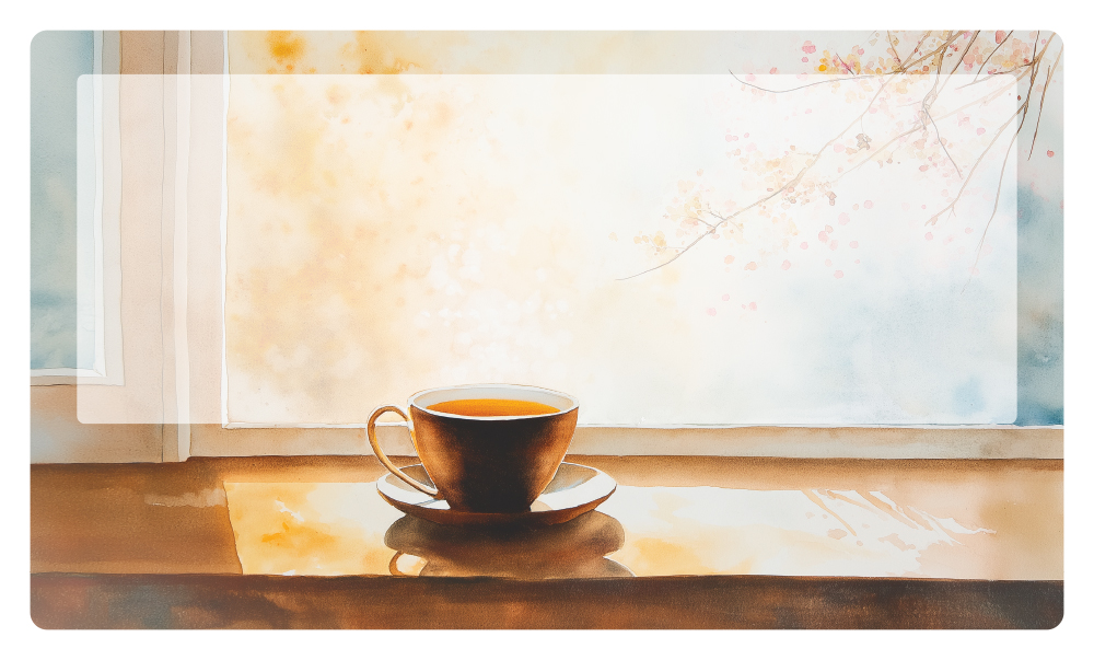 가을날의 카페 창가에서