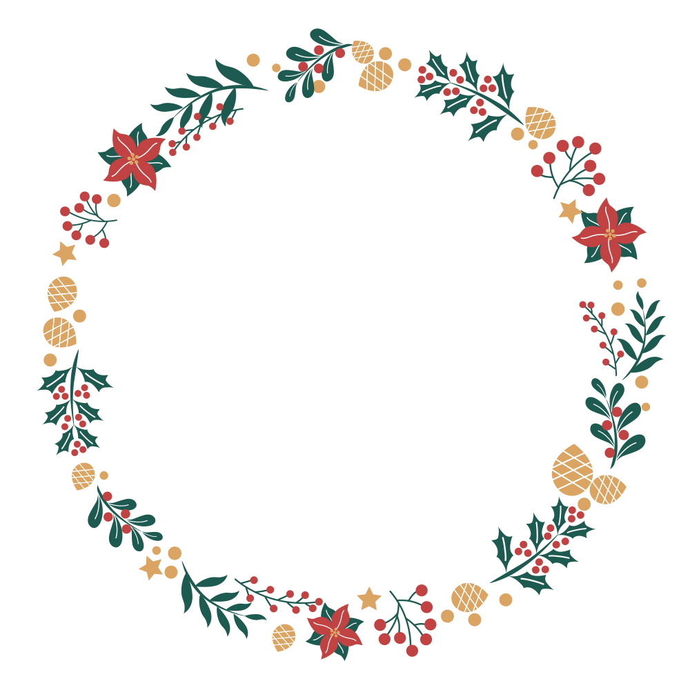 크리스마스 원형 프레임