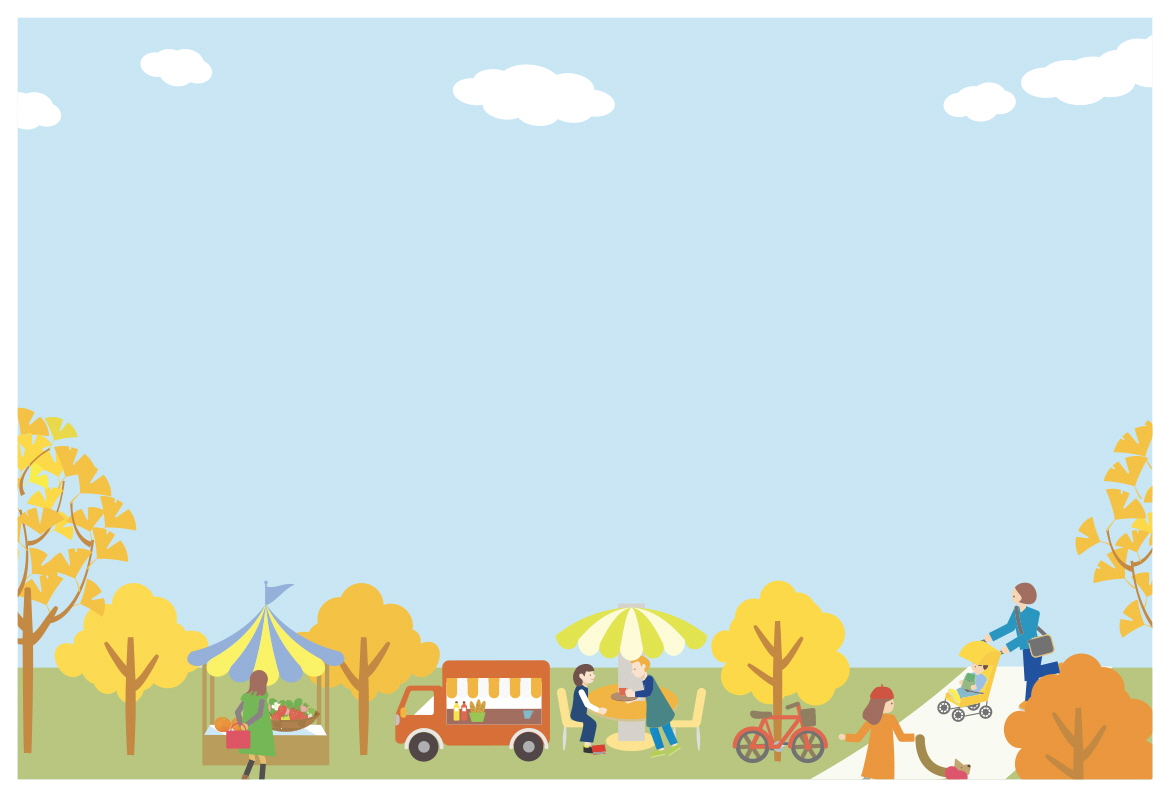 평화로운 동네의 가을 오후