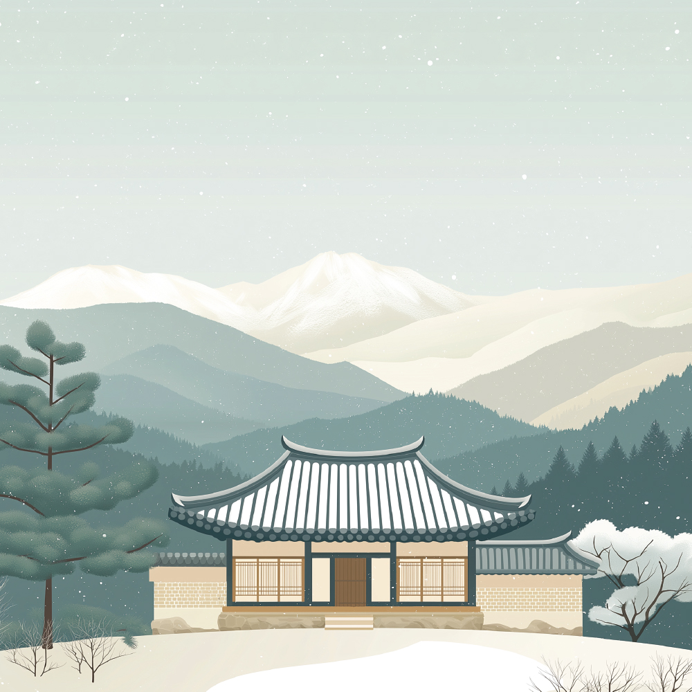 고요한 설날의 아침