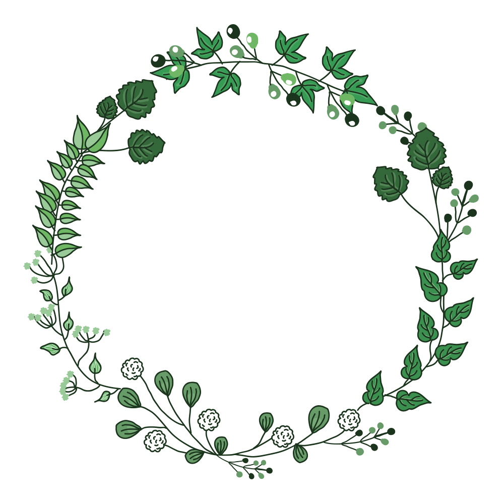 푸른잎 써클 프레임