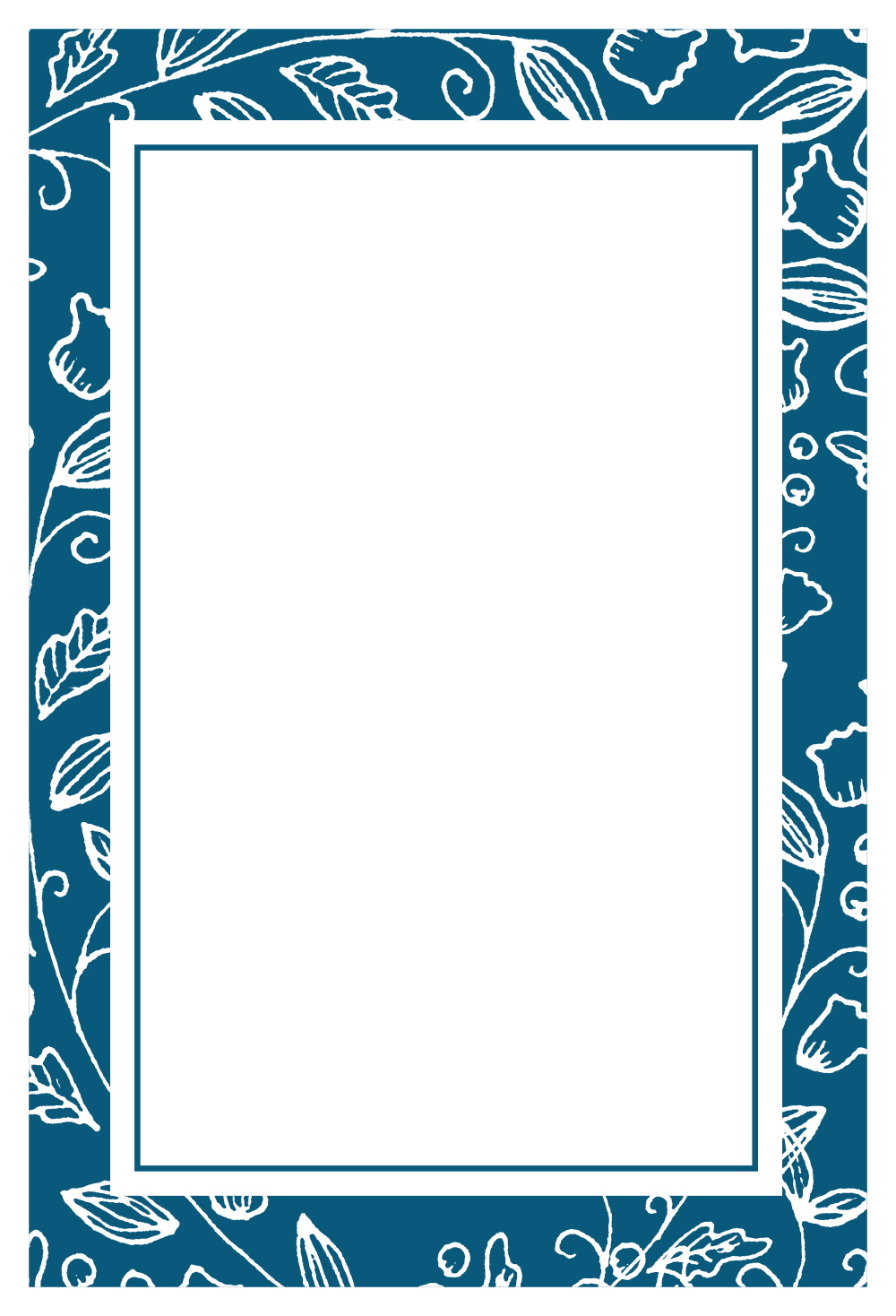 심플 담백한 꽃무늬 액자