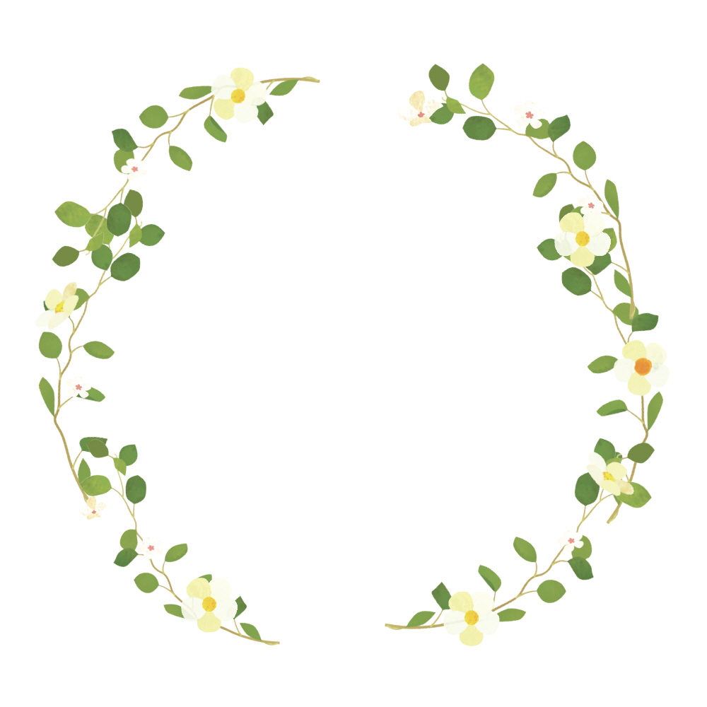 싱그러운 풀꽃 화환