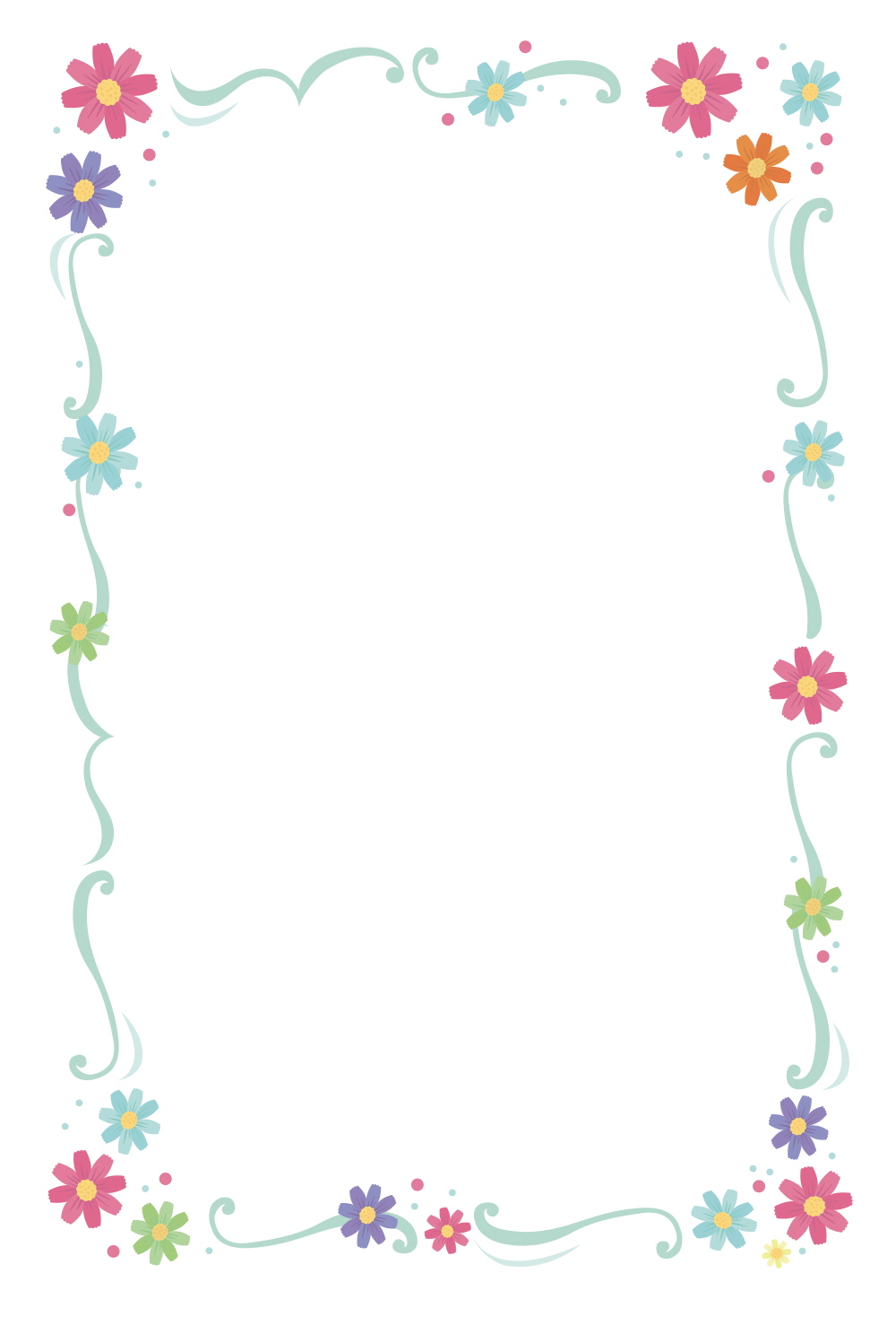 빈티지 꽃 프레임