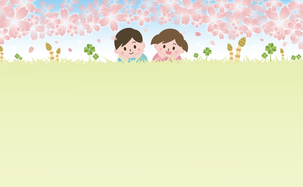 벚꽃 언덕에 아이들