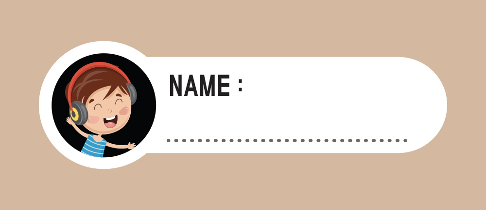 학용품 네임스티커