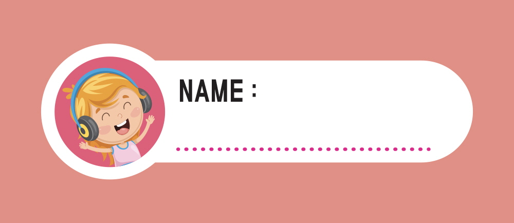 학용품 네임스티커