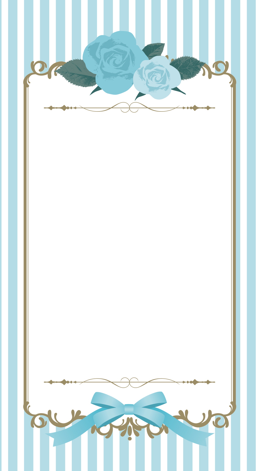 파란색 장미꽃 초대장