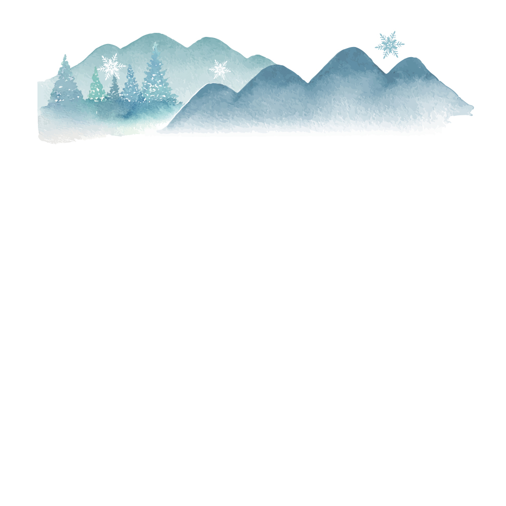 겨울 산에서 아침