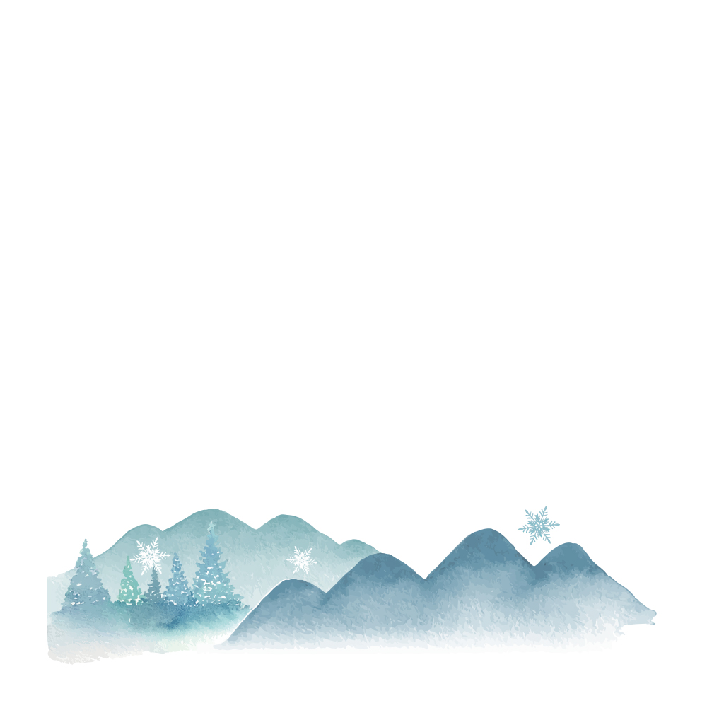 겨울 산에서 아침