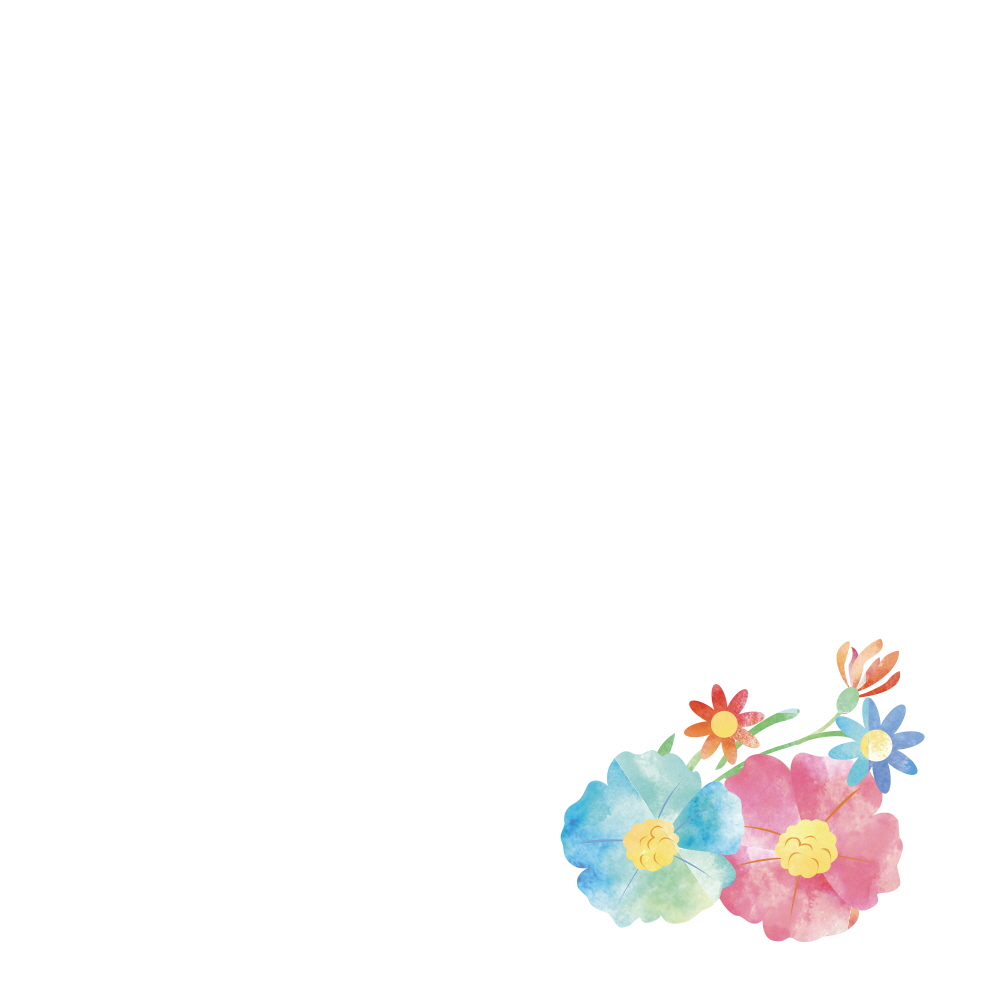 수채화풍 꽃그림