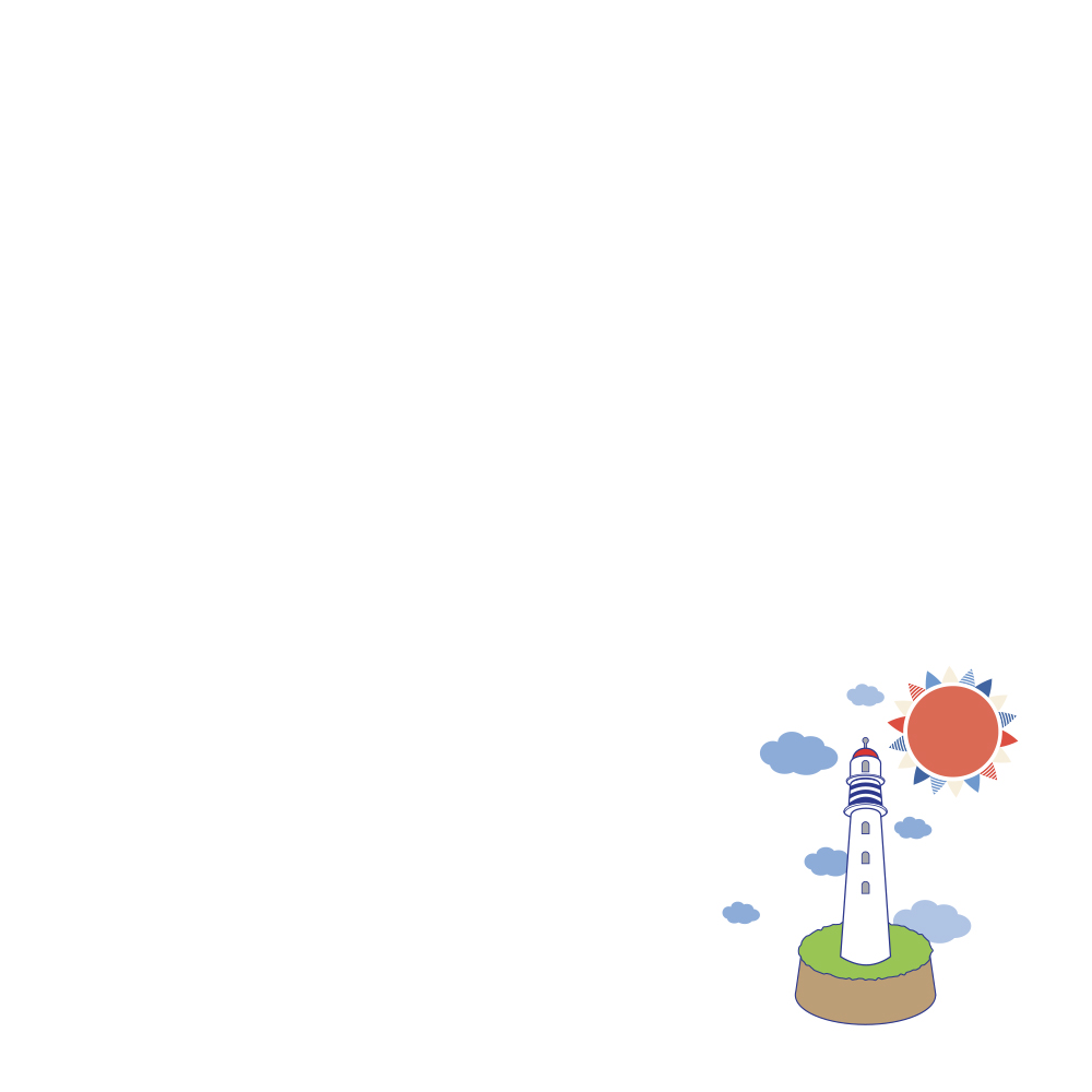 등대가 있는 바닷가 풍경