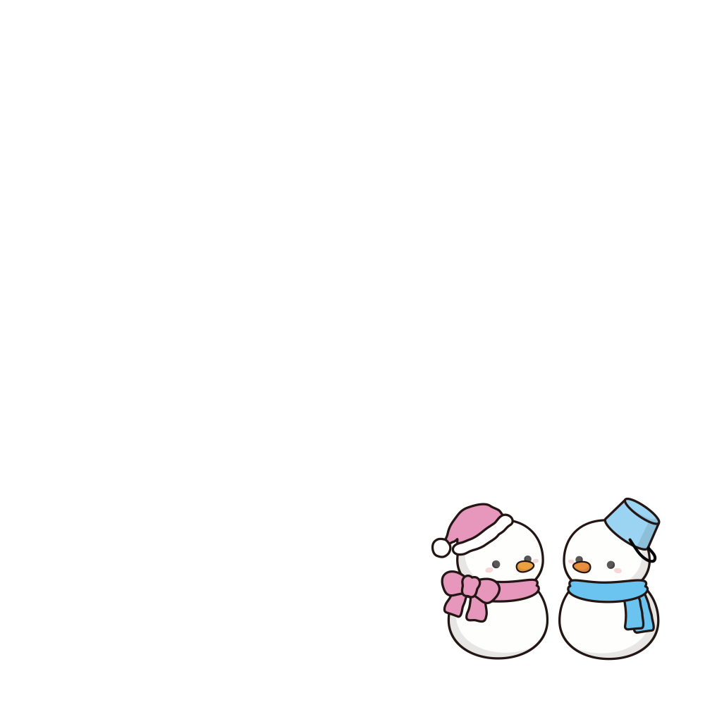 한겨울의 꼬마 눈사람