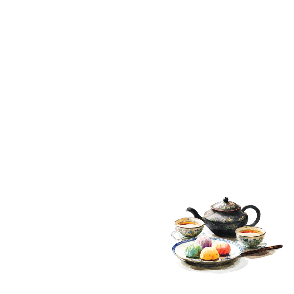 따뜻한 차와 함께 아침을