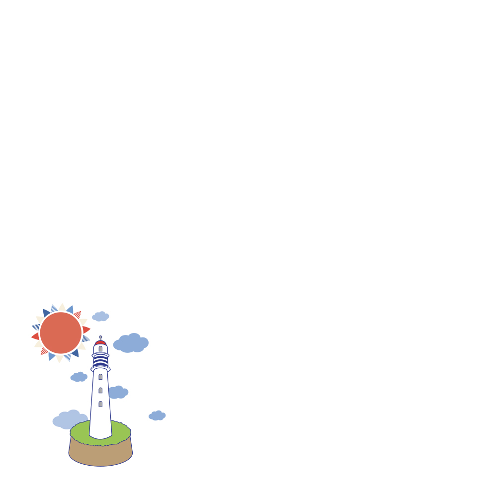 등대가 있는 바닷가 풍경