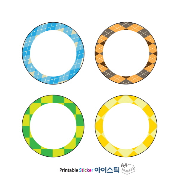 작은 체크무늬 테두리