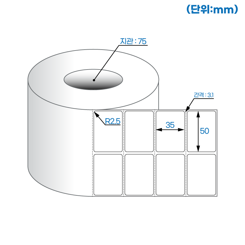 더롤라벨 RL050035DT