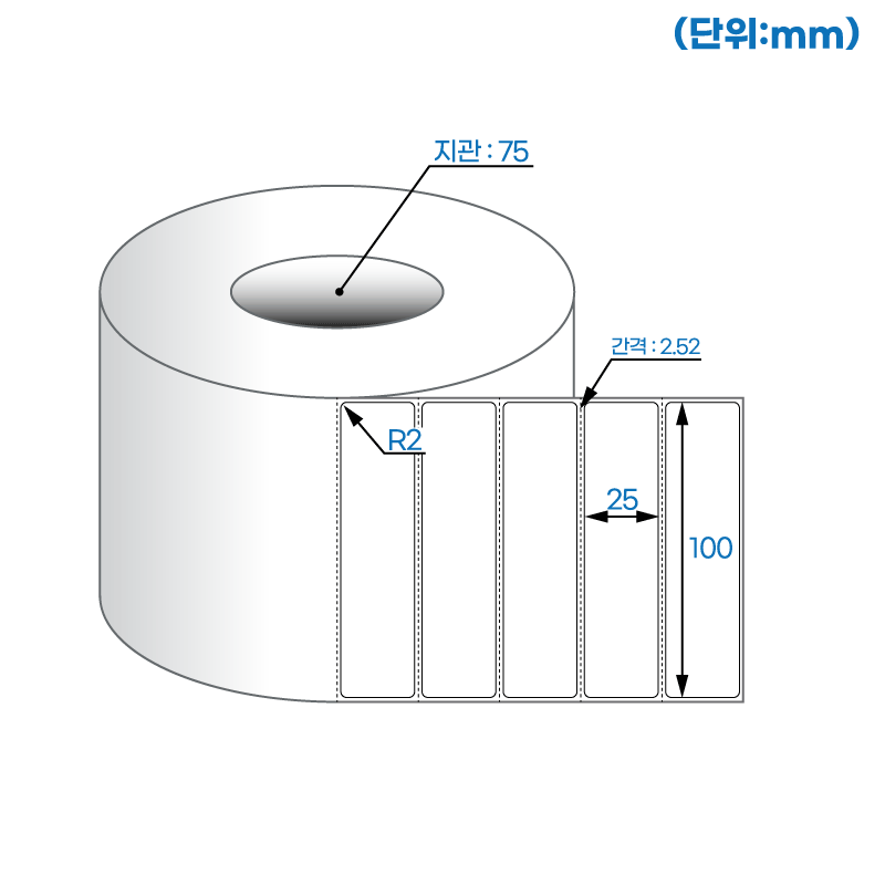 더롤라벨 RL10025DT