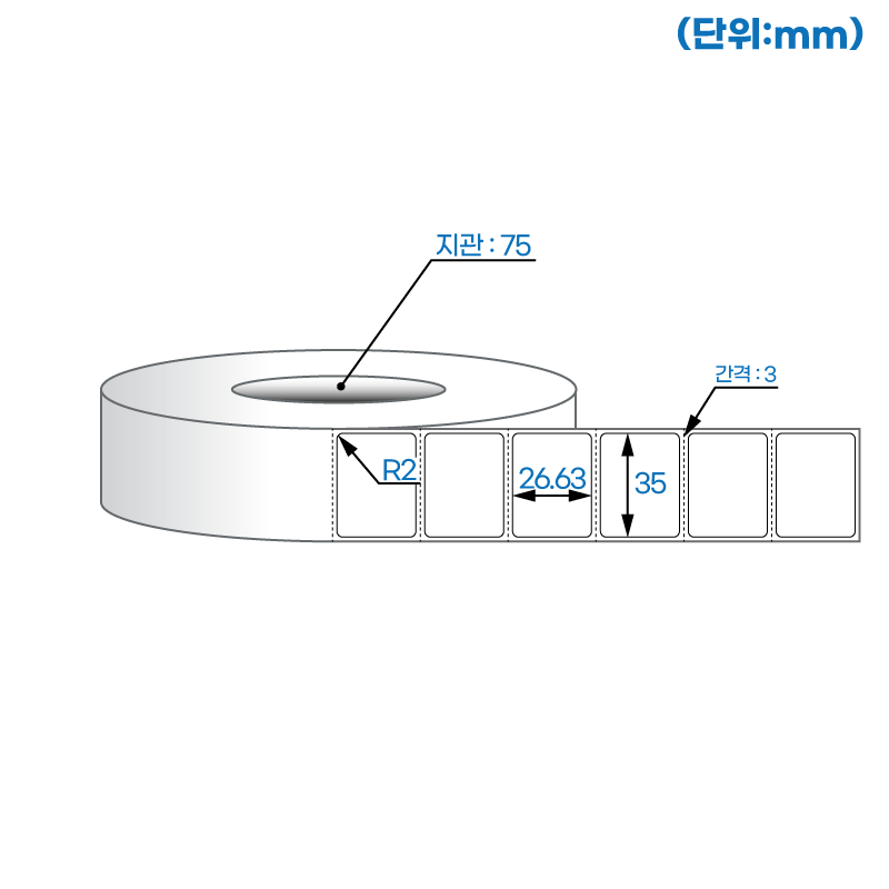 더롤라벨 RL3527DT (75지관)