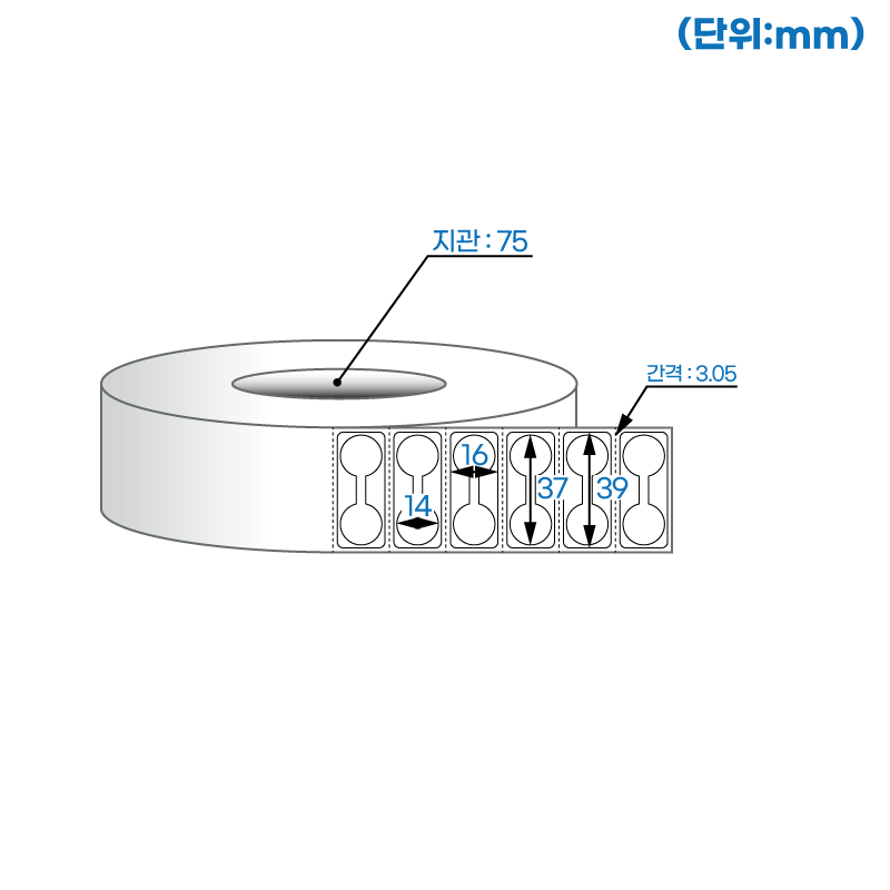 더롤라벨 RL3714DT (75지관)