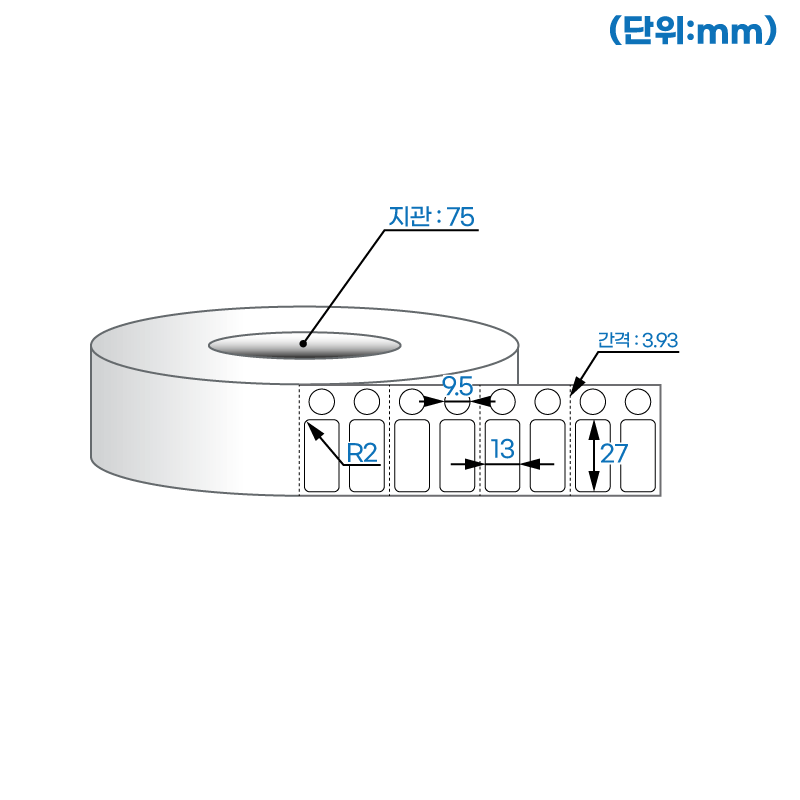 더롤라벨 RL3913DT (75지관)