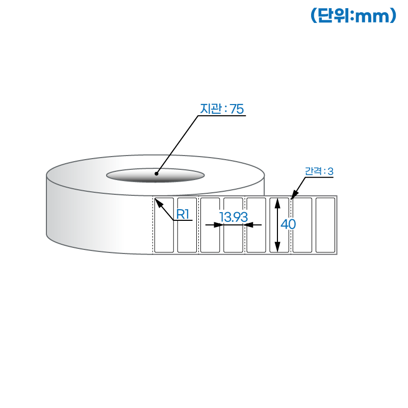 더롤라벨 RL4014DT (75지관)