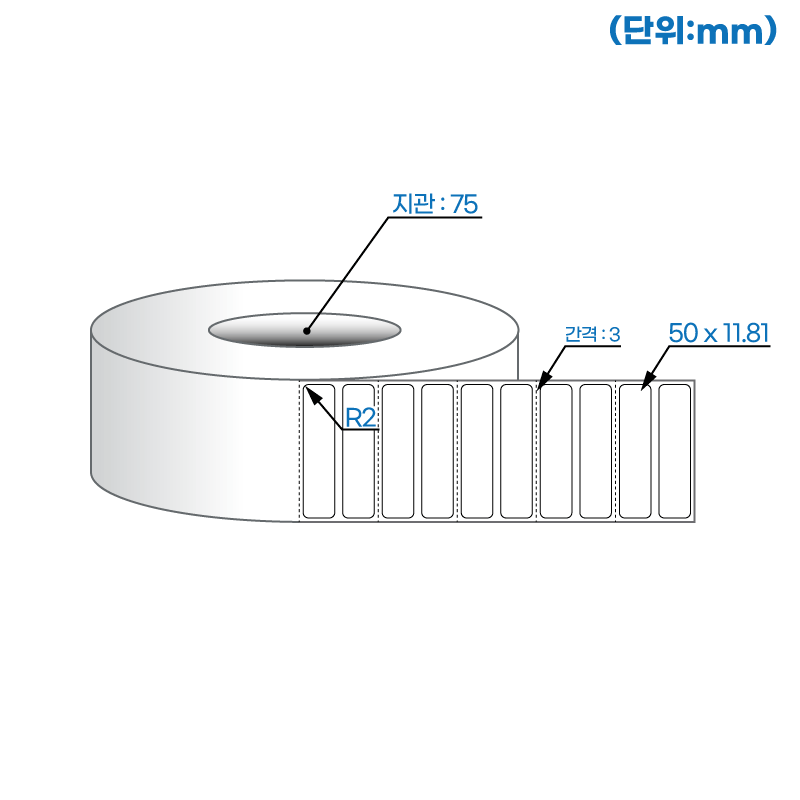 더롤라벨 RL5012DT (75지관)