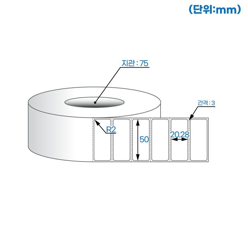 더롤라벨 RL5020DT (75지관)