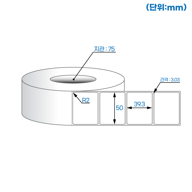 더롤라벨 RL5039DT (75지관)