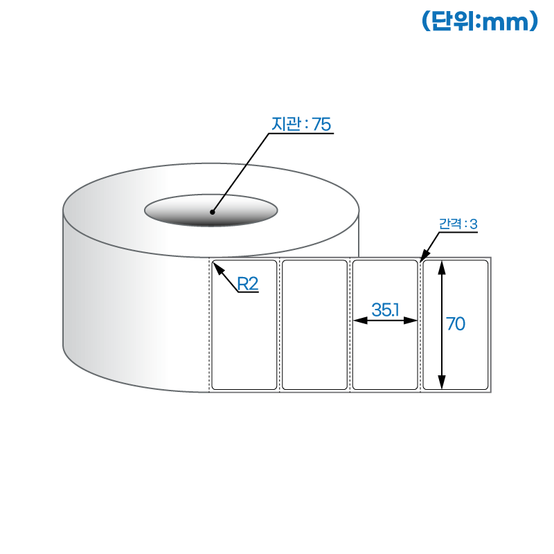 더롤라벨 RL7035DT