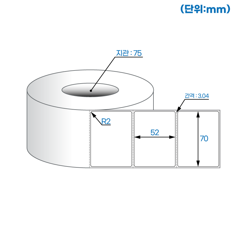 더롤라벨 RL7052DT