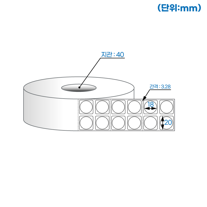 더롤라벨 RS018018DT