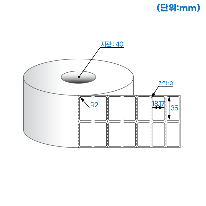 더롤라벨 RS035018DT