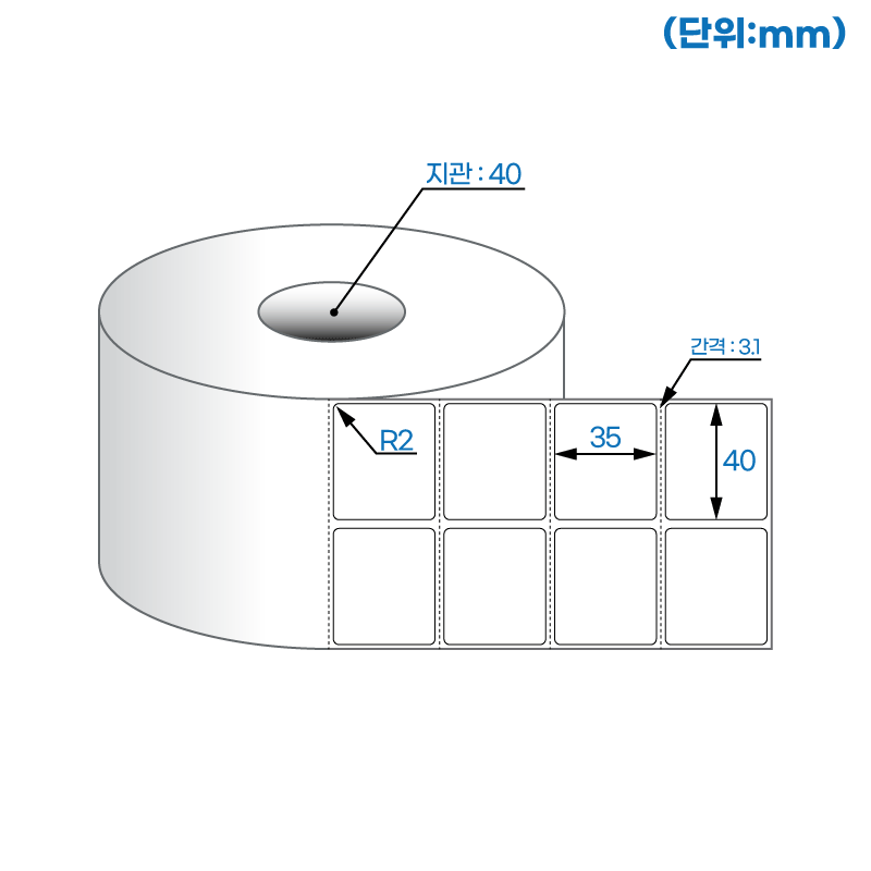 더롤라벨 RS040035DT