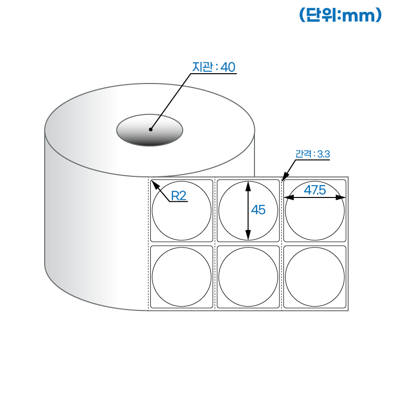 더롤라벨 RS045045DT