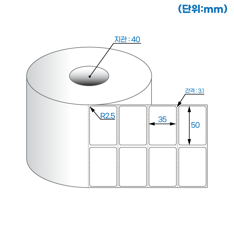 더롤라벨 RS050035DT