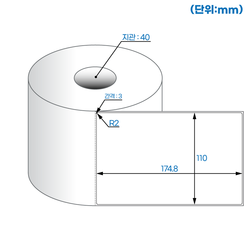 더롤라벨 RS110175DT