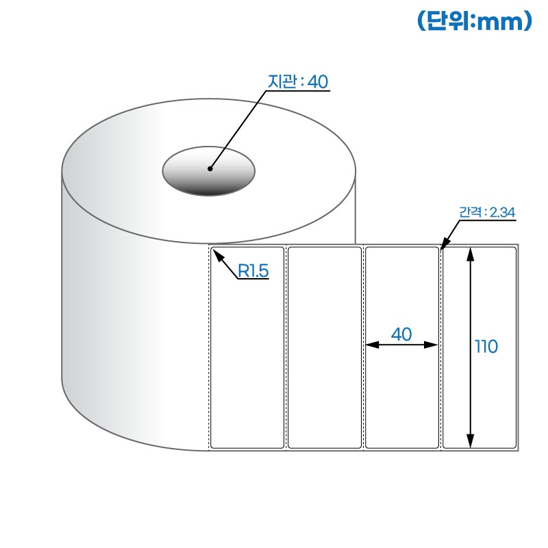 더롤라벨 RS11040DT