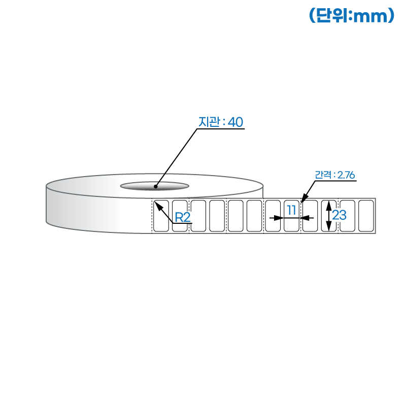 더롤라벨 RS2311DT (40지관)