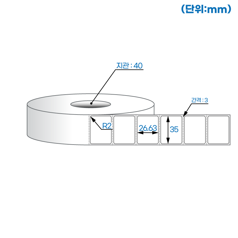 더롤라벨 RS3527DT (40지관)